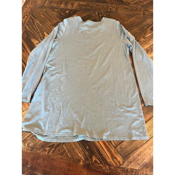 J. Jill Pima Laced Shoulder Tunic Top Women Medium Light Cottage Core Comfy Soft - Picture 4 of 9